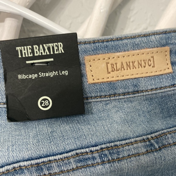 Blank NYC The Baxter Ripped High Waisted Ribcage Straight Leg Jeans size 28 - Picture 8 of 13